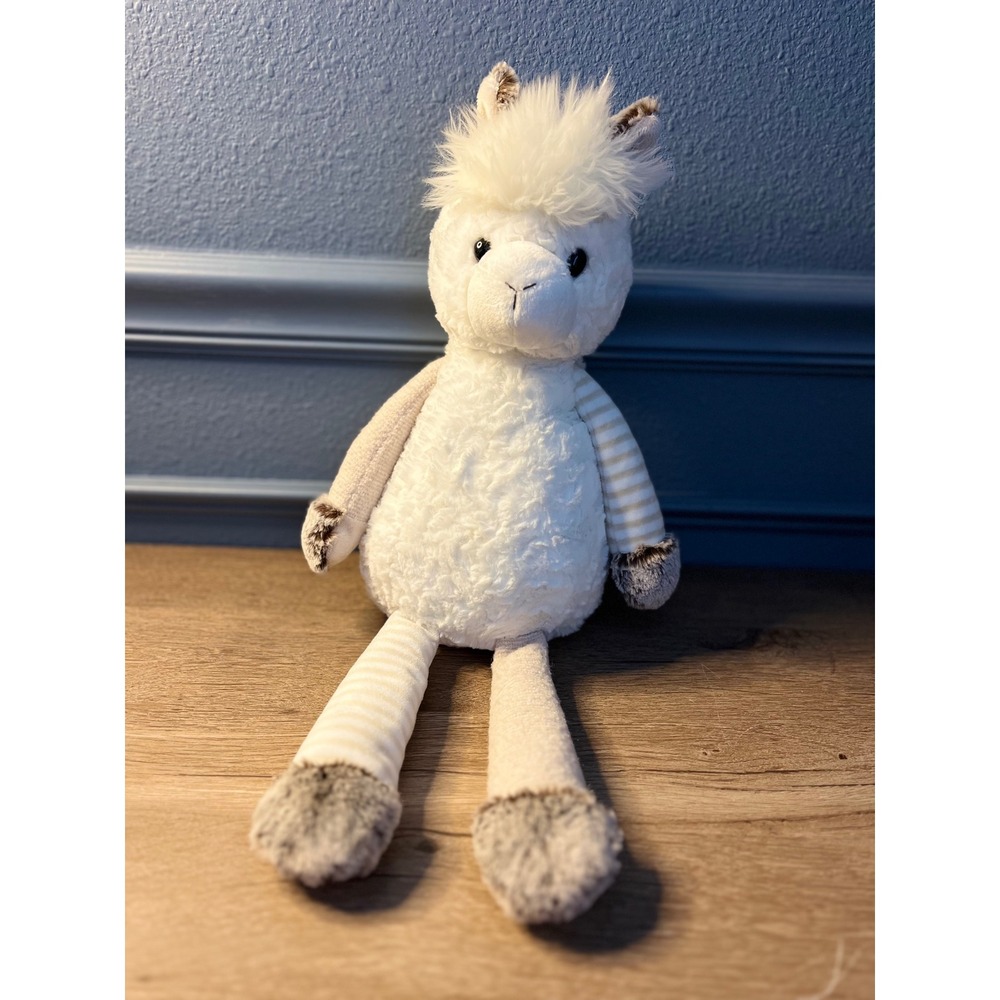 Purely Luxe Plush Alpaca Llama Stuffed Animal Toy White Floppy Legs
